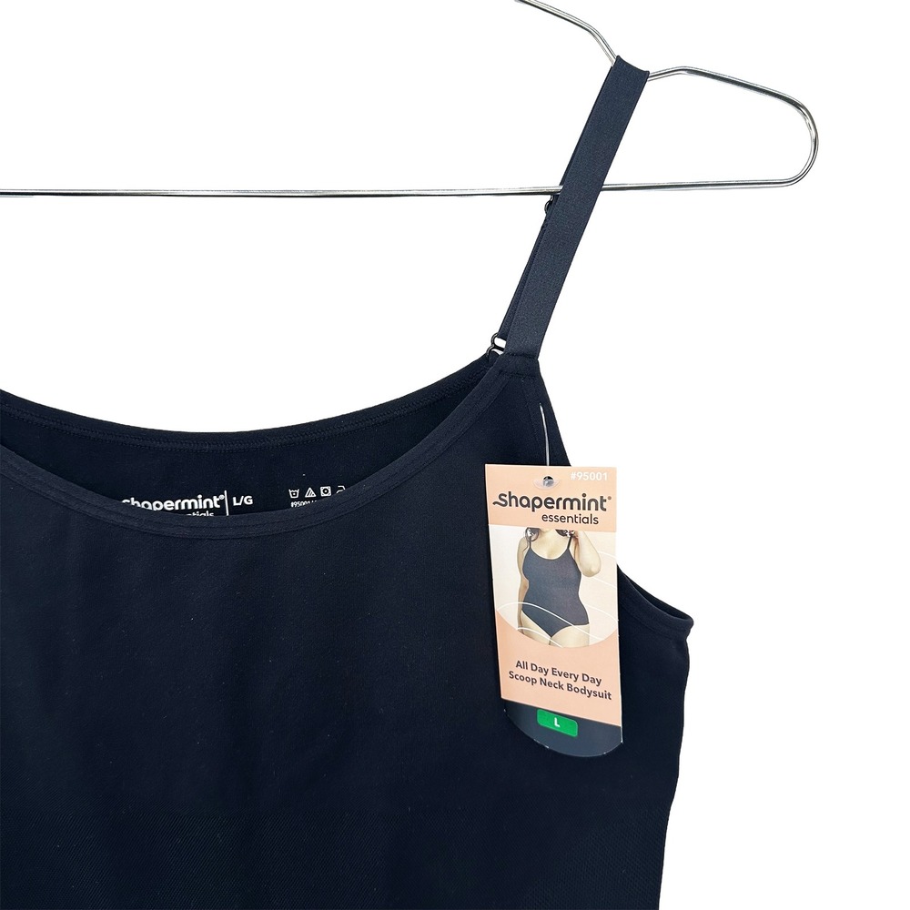 SHAPERMINT All Day Every Day Scoop Neck Bodysuit NWT • Large • black - Picture 2 of 7